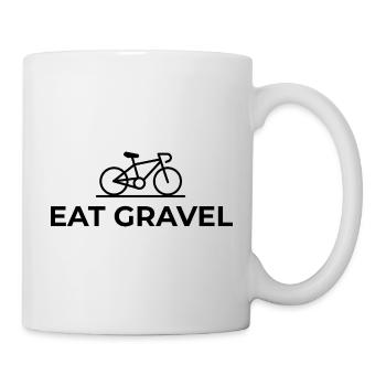 Eat Gravel - Gravel Bike Design - Tasse - Weiß - Rechts
