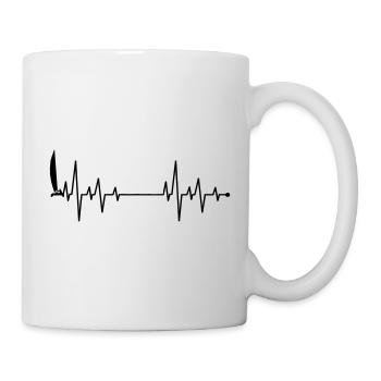 Segelboot Herzschlag - Tasse - Weiß - Rechts