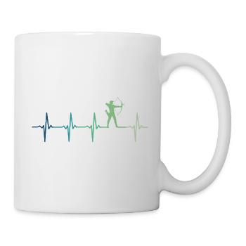 Tir à l'arc Battement de cœur de tir à l'arc - Mug blanc - blanc - Droite