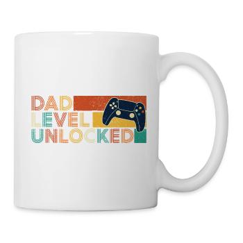 Papa-Level freigeschaltet: Gamer-Vater-Humor - Tasse - Weiß - Rechts