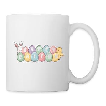 Cute Easter Bunny Chick and Eggs - Mug - white - Right