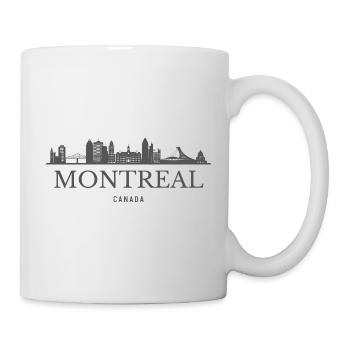 Skyline von Montreal, Kanada, Silhouette von Montreal - Tasse - Weiß - Rechts