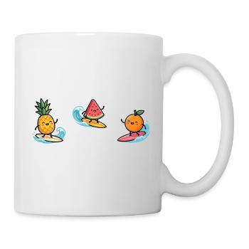 Fruit Cocktail Surfer : Divertissement Tropical Summer - Mug blanc - blanc - Droite