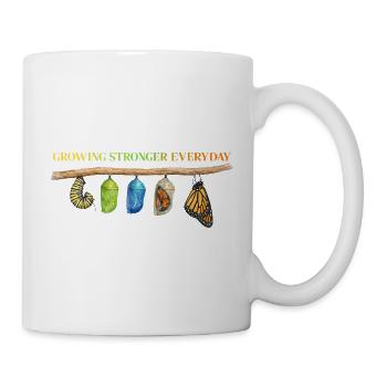 Inspirierende Schmetterlingsfan-Grafik - Tasse - Weiß - Rechts