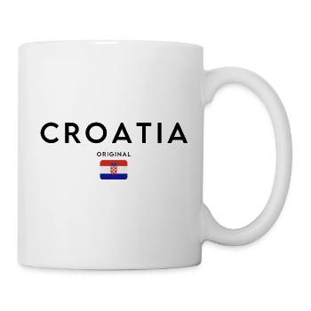 Drapeau croate, design minimaliste élégant - Mug blanc - blanc - Droite