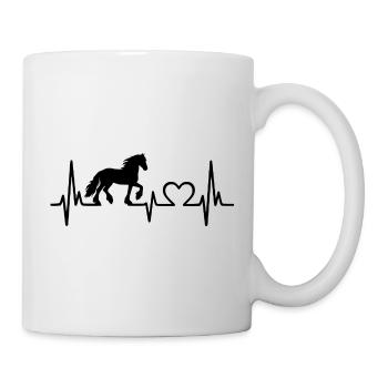 Friesenpferd Friesländer Heartbeat Friesland - Tasse - Weiß - Rechts