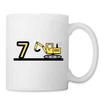 Excavatrice - Mug blanc - blanc - Droite