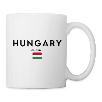 Hungary flag, elegant minimalist design - Mug - white - Right