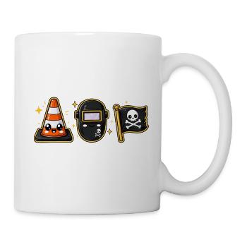 Ouvrier de chantier pirate - Mug blanc - blanc - Droite