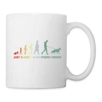 Evolution Schäferhund Besitzer - Tasse - Weiß - Rechts