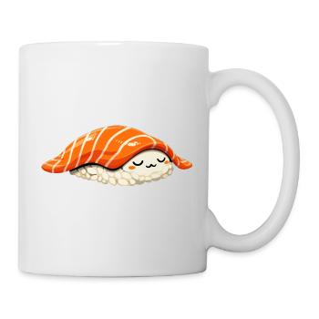Sleeping Nigiri – Retro Japan Sushi Illustration - Mug - white - Right