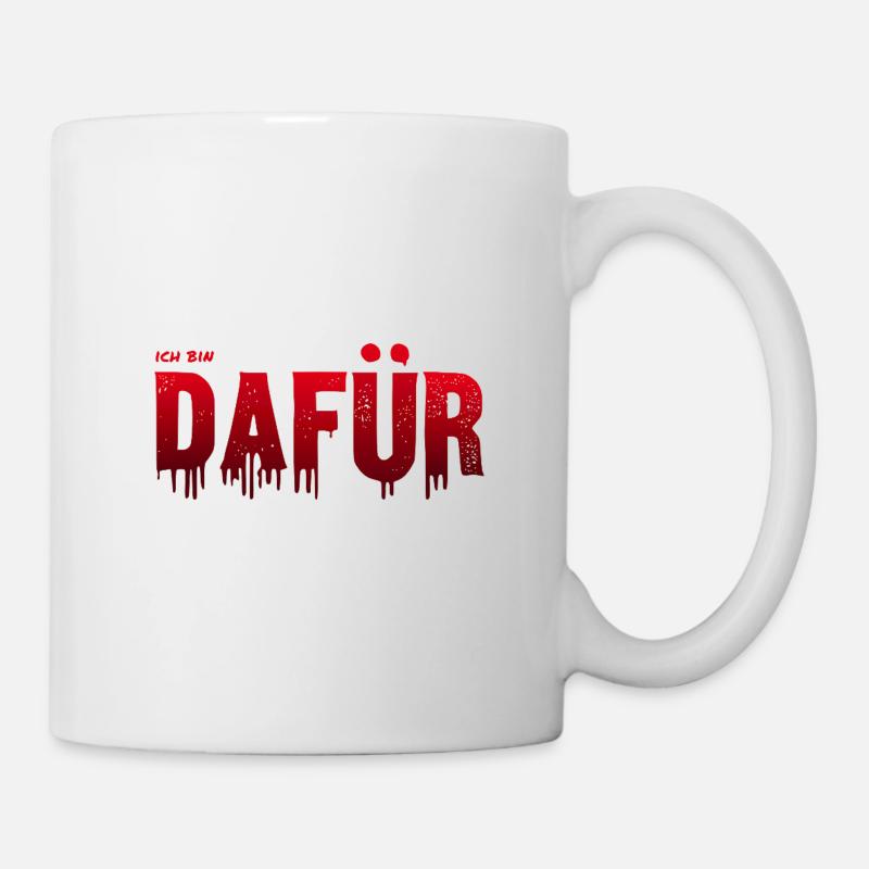 Ich bin dafür - positive rote Typografie - Tasse - Weiß