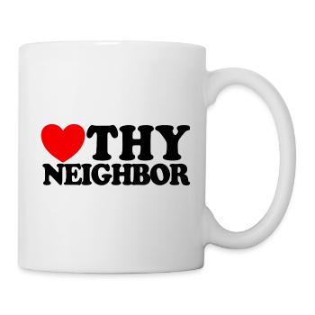 Aimez votre prochain – Foi chrétienne – Jésus - Mug blanc - blanc - Droite