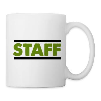 Green Staff Distressed Font - Mug - white - Right