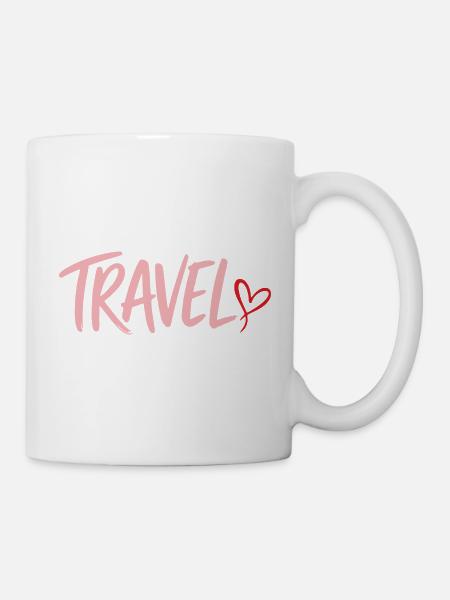 Reiseherz - Tasse - Weiß