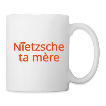 Nietzsche ta mère Orange - Mug blanc - blanc - Droite