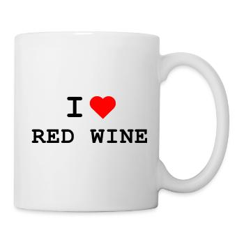 I love Red Wine - Ich liebe Rotwein - Tasse - Weiß - Rechts