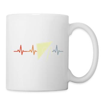 Retro Geotriangle Heart Palpitations - Mug - white - Right