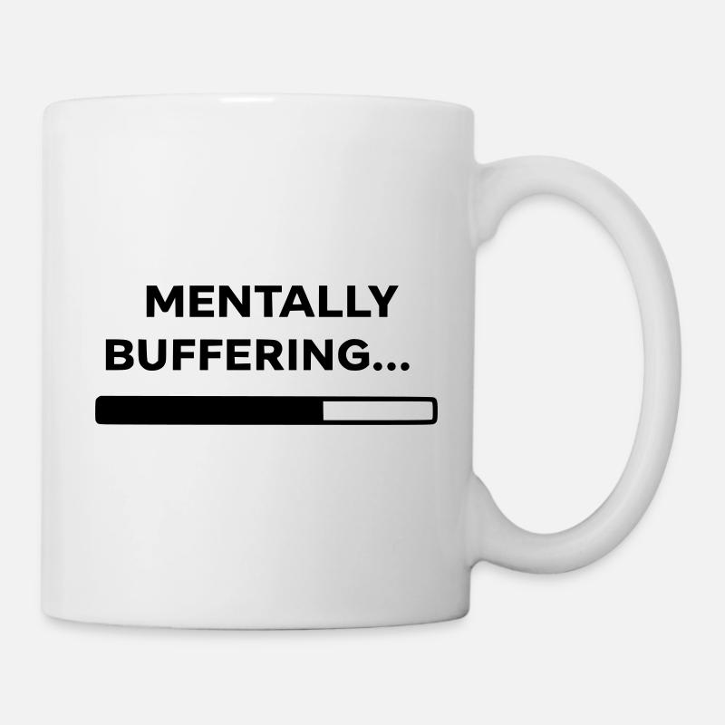 AMORTISSEMENT MENTAL... | Conception minimale de barres de chargement - Mug blanc - blanc