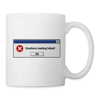 Emotions Loading Failed | Introvertierter Humor - Tasse - Weiß - Rechts