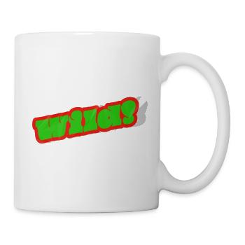 Graffiti wordmark green with red border - Mug - white - Right