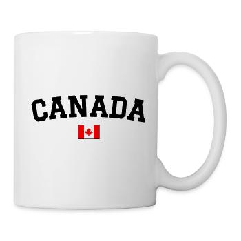Kanada Flagge Design Schwarz - Tasse - Weiß - Rechts