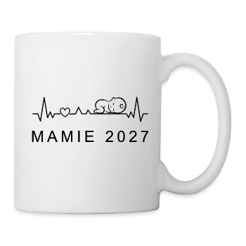 Future Mamie 2027 Battement de Cœur Grossesse - Tasse - Weiß - Rechts