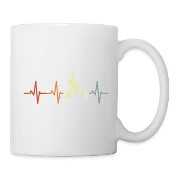 Yoga EKG Herzschlag - Tasse - Weiß - Rechts
