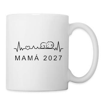 Futura Mamá 2027 Ritmo Cardiaco Anuncio Embarazo - Tasse - Weiß - Rechts