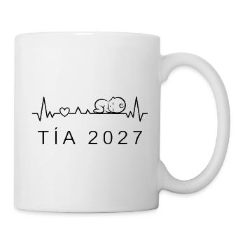 Ser Tía 2027 Ritmo Cardiaco Anuncio Embarazo - Mug blanc - blanc - Droite