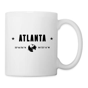 Atlanta Georgia Coordinates Planet Earth - Mug - white - Right