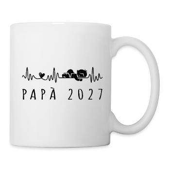 Futuro Papà 2027 Battito Cardiaco in Gravidanza - Tasse - Weiß - Rechts