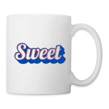 Sweet Retro Schriftzug Vintage - Tasse - Weiß - Rechts