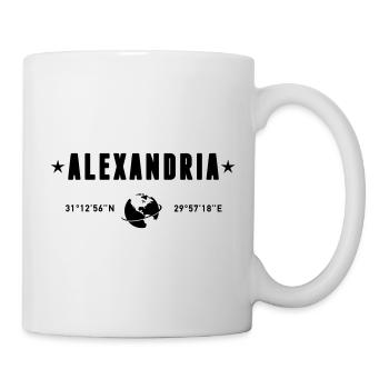 Alexandria, Ägypten, Koordinaten Planet Erde - Tasse - Weiß - Rechts