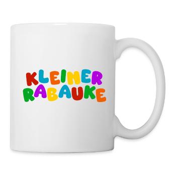 Kleiner Rabauke - bunte Typo - Tasse - Weiß - Rechts