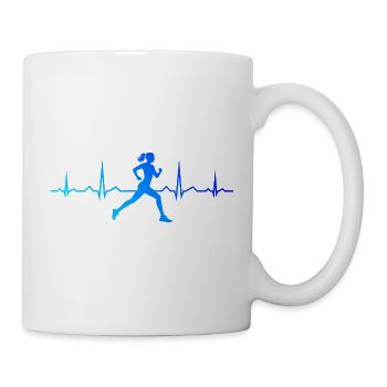 Geschenkidee für eine Running mit Running - Tasse - Weiß - Rechts