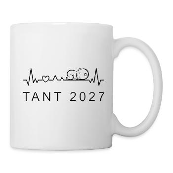 Tante 2027 Herzschlag Schwangerschaft Schwedisch - Tasse - Weiß - Rechts