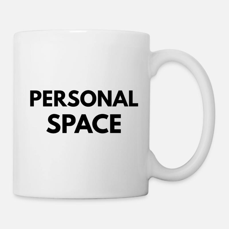Personal Space Minimal-Quote-Design - Tasse - Weiß