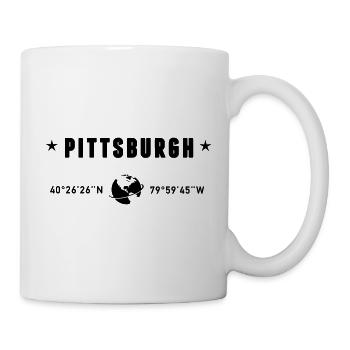Pittsburgh Pennsylvania Coordinates Gps Globe - Mug - white - Right