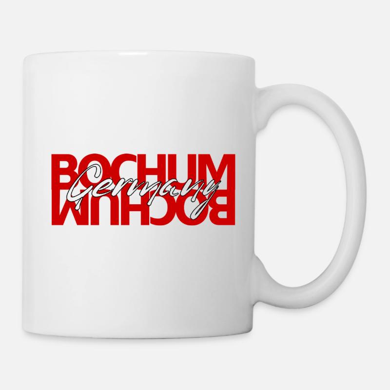 Bochum Germany Script Overlay - Tasse - Weiß