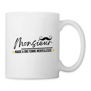 Monsieur Marie A Une Femme Merveilleuse - Mug blanc - blanc - Droite