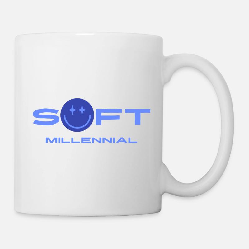 Soft Millennial Logo - Tasse - Weiß