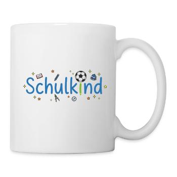 Schulkind Fußball Sterne Schulanfang 2026 - Tasse - Weiß - Rechts