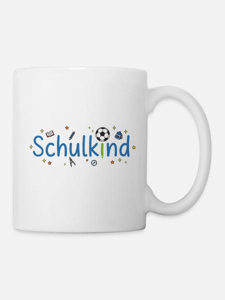 Schulkind Fußball Sterne Schulanfang 2026 - Tasse - Weiß