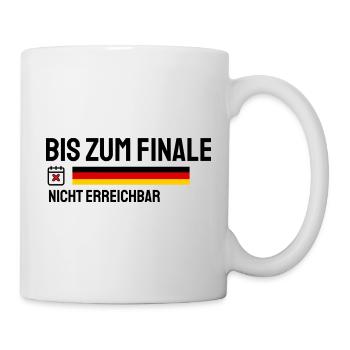 Bis zum Finale – Deutschland Fan Shirt - Tasse - Weiß - Rechts