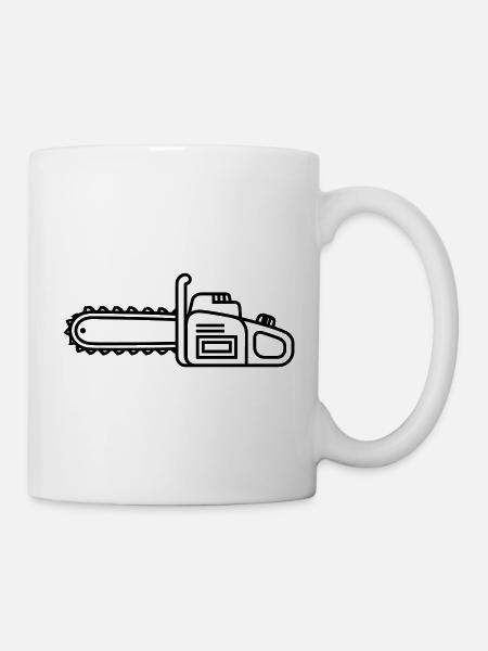 Kettensäge - Tasse - Weiß