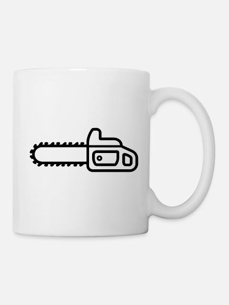 Kettensäge - Tasse - Weiß
