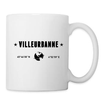 Villeurbanne France Coordonnées Gps Globe - Mug blanc - blanc - Droite