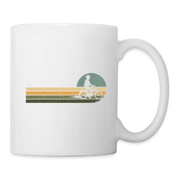 Mofa Moped Roller Mofafahrer Mofaroller - Tasse - Weiß - Rechts