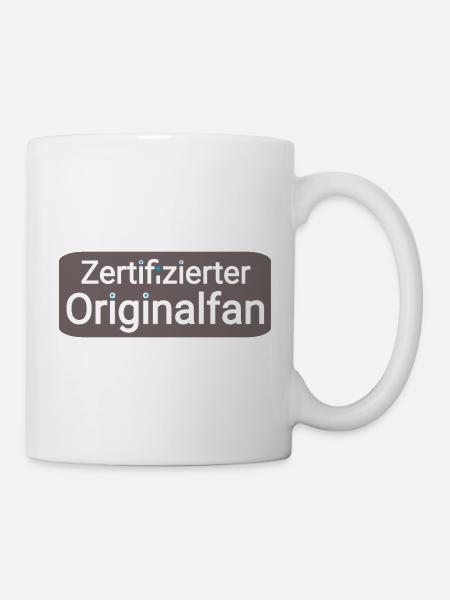 Lustiges Emblem für Fans  - Tasse - Weiß